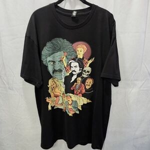 Matt Berry Toast Of London Graphic T Shirt Tee Black Screen Print 2XL 2X Goth